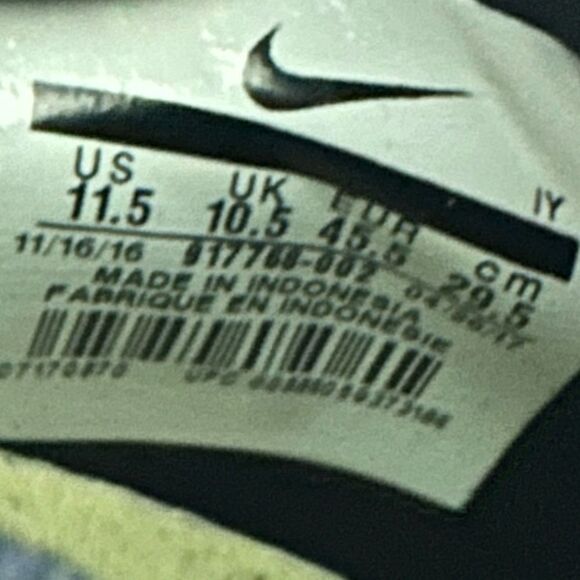 Men’s Nike Hypervenom indoor soccer shoes Size 11.5 Black / Blue Nikeskin - Picture 6 of 6